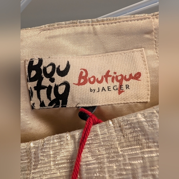 British Brand - Boutique By Jaeger - Champagne A-Line Mini Skirt WITH POCKETS - Picture 5 of 9